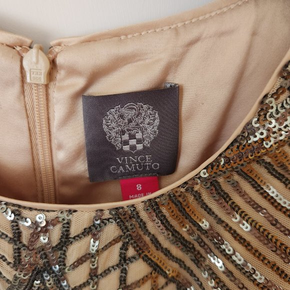 Vince Camuto Sleeveless Sequin Bodice Jumpsuit - Picture 3 of 4